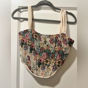 Altar’d State Floral Tapestry Crop Top XS NWT